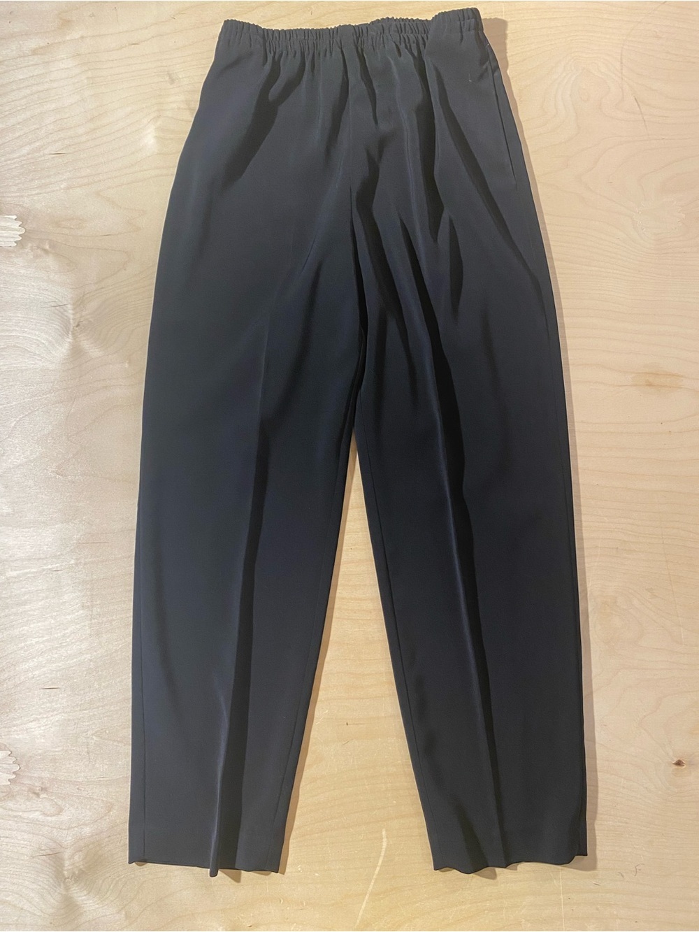 Leslie Fay Petite Black Elastic-Waist Dress Pants 6P (SE)